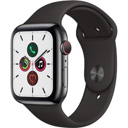 Apple Watch (Series 5) 2019 GPS 44 mm - Acier inoxydable Noir - Sport Noir