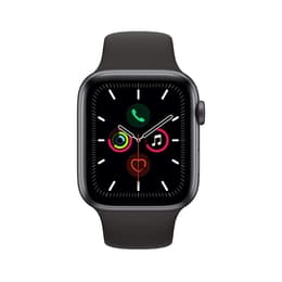 Apple Watch Series 5 (2019) GPS + Cellular 44 mm - Acier inoxydable Noir sidéral - Bracelet sport Noir