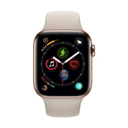 Apple Watch (Series 5) 2019 GPS 44 mm - Acier inoxydable Or - Bracelet sport Gris sable