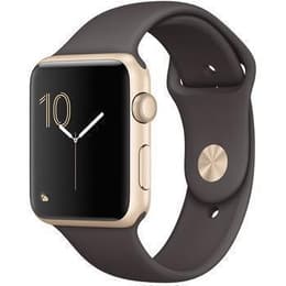 Apple Watch (Series 2) 2015 GPS + Cellular 42 mm - Aluminium Or - Sport Cacao