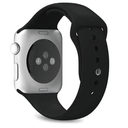 Apple Watch Series SE 1 (2020) GPS 44 mm - Aluminium Argent - Bracelet sport Noir