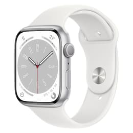 Apple Watch Series 9 (2023) GPS + Cellular 41 mm - Aluminium Argent - Bracelet sport Blanc