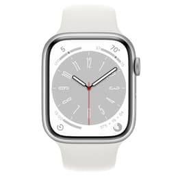 Apple Watch Series 9 (2023) GPS + Cellular 41 mm - Aluminium Argent - Bracelet sport Blanc