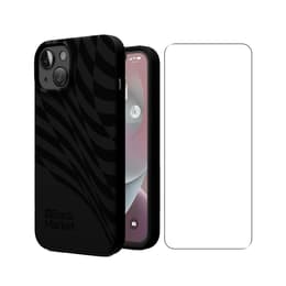 Coque Back Market iPhone 14 et écran de protection - 100% biodégradable - Noir Motif Vague
