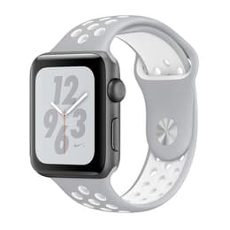 Apple Watch (Series 4) 2018 GPS 44 mm - Aluminium Gris sidéral - Sport Nike Gris/Blanc