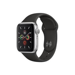 Apple Watch (Series 4) 2018 GPS 40 mm - Aluminium Argent - Bracelet sport Noir
