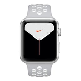 Apple Watch (Series 5) 2019 GPS 40 mm - Aluminium Argent - Bracelet sport Nike Gris/Blanc