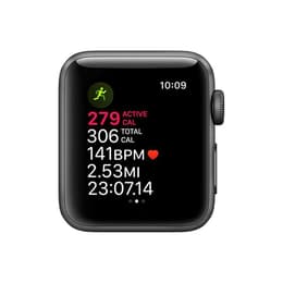 Apple Watch (Series 3) 2017 GPS 42 mm - Aluminium Gris sidéral - Bracelet sport Noir