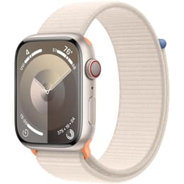 Apple Watch () 2023 GPS + Cellular 45 mm - Aluminium Lumière stellaire - Boucle sport Lumière stellaire