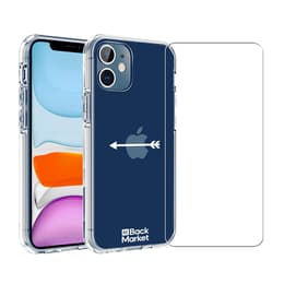 Coque Back Market iPhone 12 mini et écran de protection - Plastique 60% recyclé - Transparent