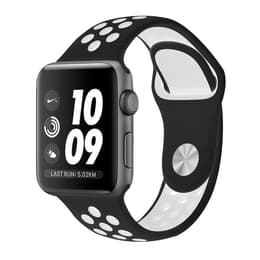 Apple Watch (Series 3) 2017 GPS 42 mm - Aluminium Gris sidéral - Sport Nike Noir/Blanc