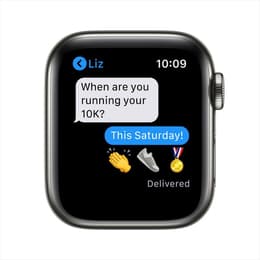 Apple Watch Series 7 (2021) - (bracelet non inclus) - GPS + Cellular 41 mm - Graphite Acier inoxydable