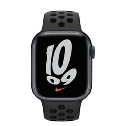 Apple Watch (Series 7) 2021 GPS 41 mm - Aluminium Noir - Bracelet sport Nike Anthracite/Noir