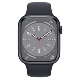 Apple Watch (Series 8) 2022 GPS 45 mm - Aluminium Minuit - Bracelet sport Bleu