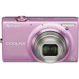 Compact CoolPix S6100 - Rose + Nikon Nikon Nikkor Wide Optical Zoom 28-196 mm f/3.7-5.6 ED VR f/3.7-5.6