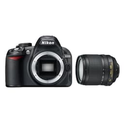 Reflex D3100 - Noir + Nikon AF-S DX Nikkor 18-55mm f/3.5-5.6G ED VR f/3.5-5.6