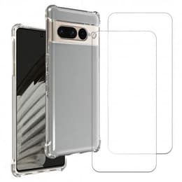 Coque Google Pixel 7 et 2 écrans de protection - TPU - Transparent