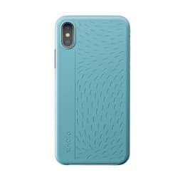 Coque iPhone X/Xs - Matière naturelle - Bleu