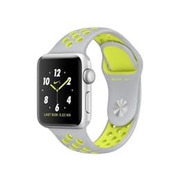 Apple Watch (Series 2) 38 mm - Aluminium Gris sidéral - Sport Nike Gris/Jaune