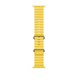 Apple Watch Ultra (2022) GPS + Cellular 49 mm - Titane Titane naturel - Bracelet Océan Jaune