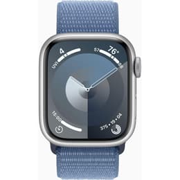 Apple Watch Series 9 (2023) GPS 41 mm - Aluminium Argent - Boucle sport Bleu