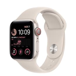Apple Watch (Series SE) 2021 GPS + Cellular 40 mm - Aluminium Lumière stellaire - Bracelet sport Lumière stellaire