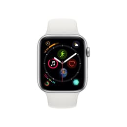 Apple Watch (Series 4) 2018 GPS 40 mm - Aluminium Argent - Bracelet sport Blanc