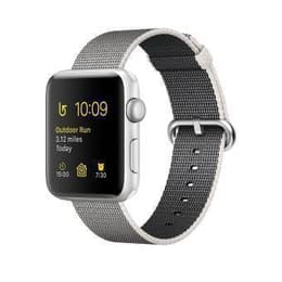 Apple Watch (Series 2) 2017 GPS 42 mm - Aluminium Argent - Nylon tissé Gris