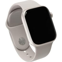 Apple Watch (Series 7) 2021 GPS 45 mm - Aluminium Or - Bracelet sport Lumière stellaire