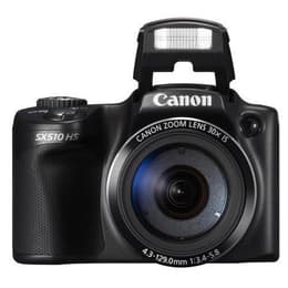 Compact PowerShot SX510 HS - Noir + Canon Canon Zoom Lens 24-720 mm f/3.4-5.8 f/3.4-5.8