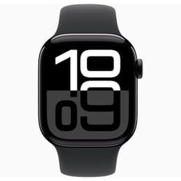 Apple Watch Series 10 (2024) GPS + Cellular 46 mm - Aluminium Noir de jais - Boucle sport Noir