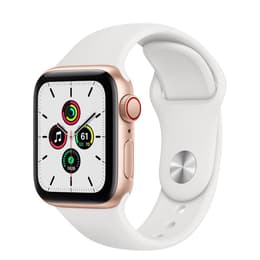 Apple Watch (Series 6) 2020 GPS + Cellular 40 mm - Aluminium Or - Bracelet sport Blanc