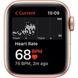Apple Watch (Series 6) 2020 GPS + Cellular 40 mm - Aluminium Or - Bracelet sport Blanc