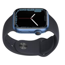 Apple Watch (Series 7) 2021 GPS + Cellular 41 mm - Aluminium Bleu - Bracelet sport Bleu