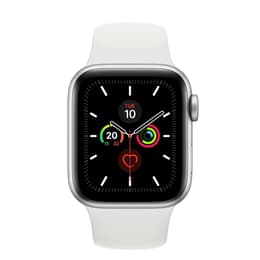 Apple Watch (Series 5) 2019 GPS + Cellular 40 mm - Aluminium Argent - Sport Blanc