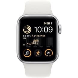 Apple Watch (Series SE) 2020 GPS 40 mm - Aluminium Argent - Bracelet sport Blanc