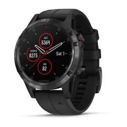 Montre Garmin Cardio GPS Fénix 5 Plus Sapphire - Gris/Noir