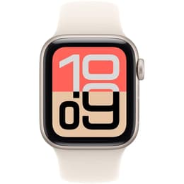 Apple Watch (2025) GPS + Cellular 40 mm - Aluminium Lumière stellaire - Bracelet sport Blanc