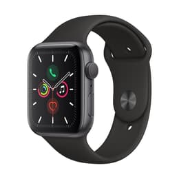 Apple Watch (Series 5) 2019 GPS 44 mm - Aluminium Gris - Bracelet sport Noir