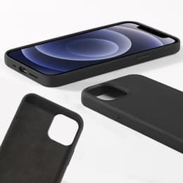 Coque iPhone 12 Mini et 2 écrans de protection - Silicone - Noir