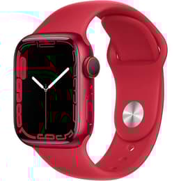 Apple Watch Series 7 (2021) GPS + Cellular 41 mm - Aluminium Rouge - Bracelet sport Rouge