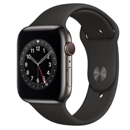 Apple Watch (Series 6) 2020 GPS 44 mm - Acier inoxydable Graphite - Sport Noir