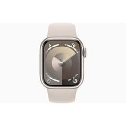 Apple Watch Series 9 (2023) GPS 41 mm - Aluminium Lumière stellaire - Bracelet sport Lumière stellaire