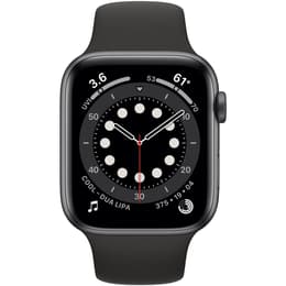 Apple Watch (Series 6) 2020 GPS + Cellular 44 mm - Aluminium Gris sidéral - Sport Noir