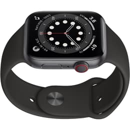 Apple Watch (Series 6) 2020 GPS + Cellular 44 mm - Aluminium Gris sidéral - Sport Noir
