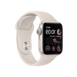 Apple Watch (Series SE) 2022 GPS 40 mm - Aluminium Gris - Bracelet sport Blanc