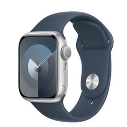 Apple Watch (Series 9) 2023 GPS 41 mm - Aluminium Argent - Bracelet sport Bleu
