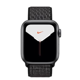 Apple Watch (Series 5) 2019 GPS + Cellular 40 mm - Aluminium Gris sidéral - Nylon tissé Noir