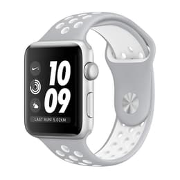 Apple Watch (Series 3) 2017 GPS 38 mm - Aluminium Argent - Sport Nike Blanc/Gris