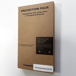 Coque Galaxy S10 5G et 2 écrans de protection - Plastique recyclé - Transparent